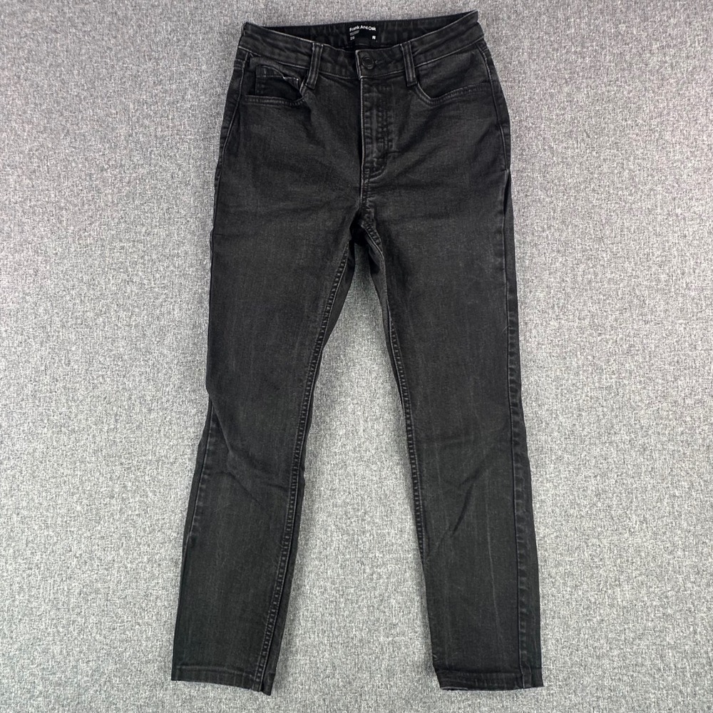 Frank And Oak‎ Jeans Womens 26 Debbie Skinny Fit Black Stretch High Rise Denim